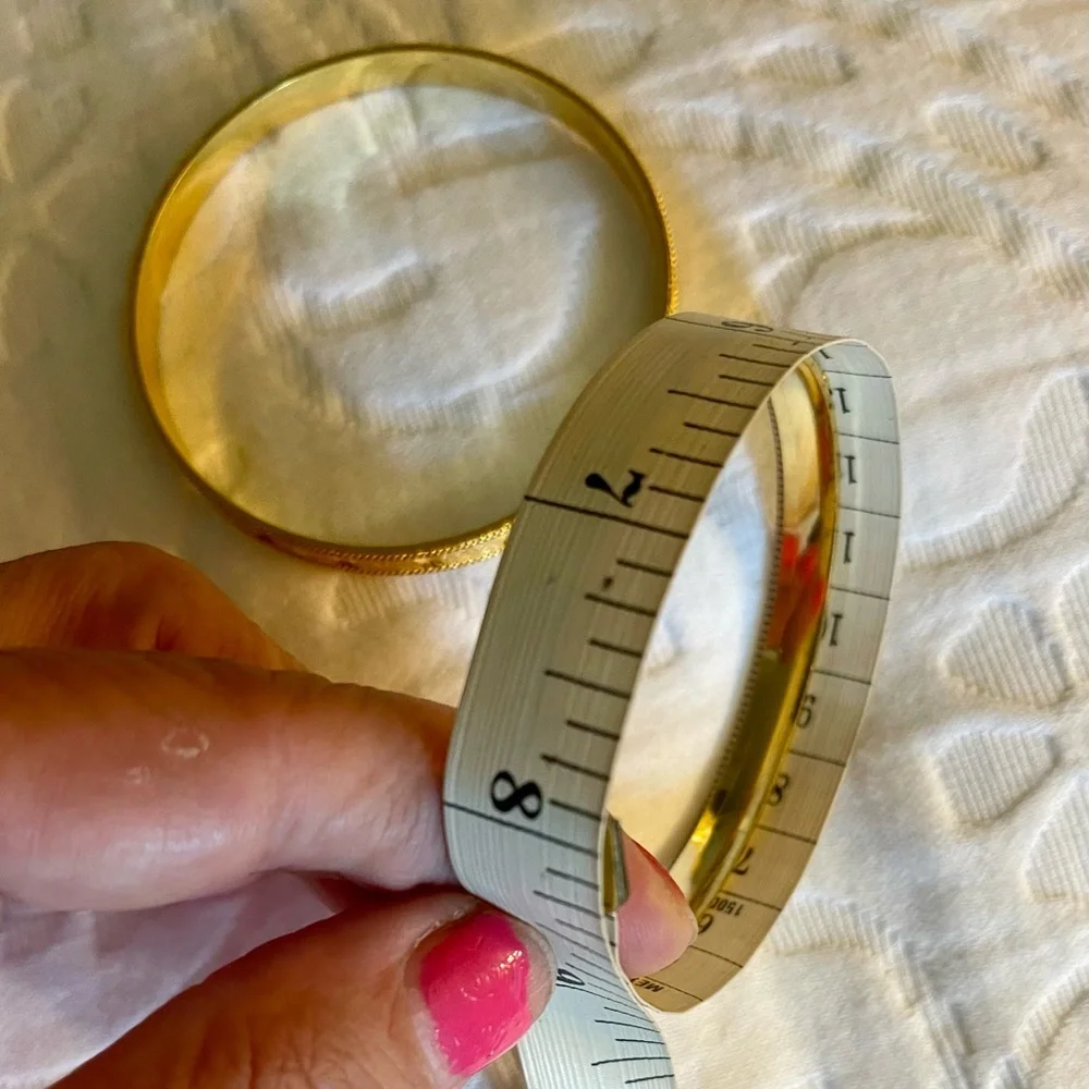 Bangles 22K Gold Plated Numerical Design Set  of 2 Bangles Brand New - Picture 4 of 11